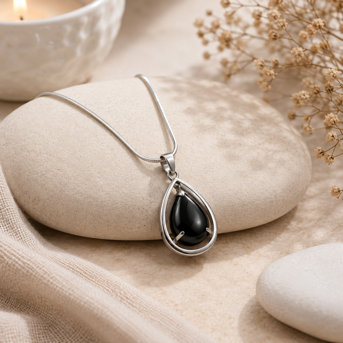 Black Obsidian Pendant for Protection, Strength & Emotional Balance