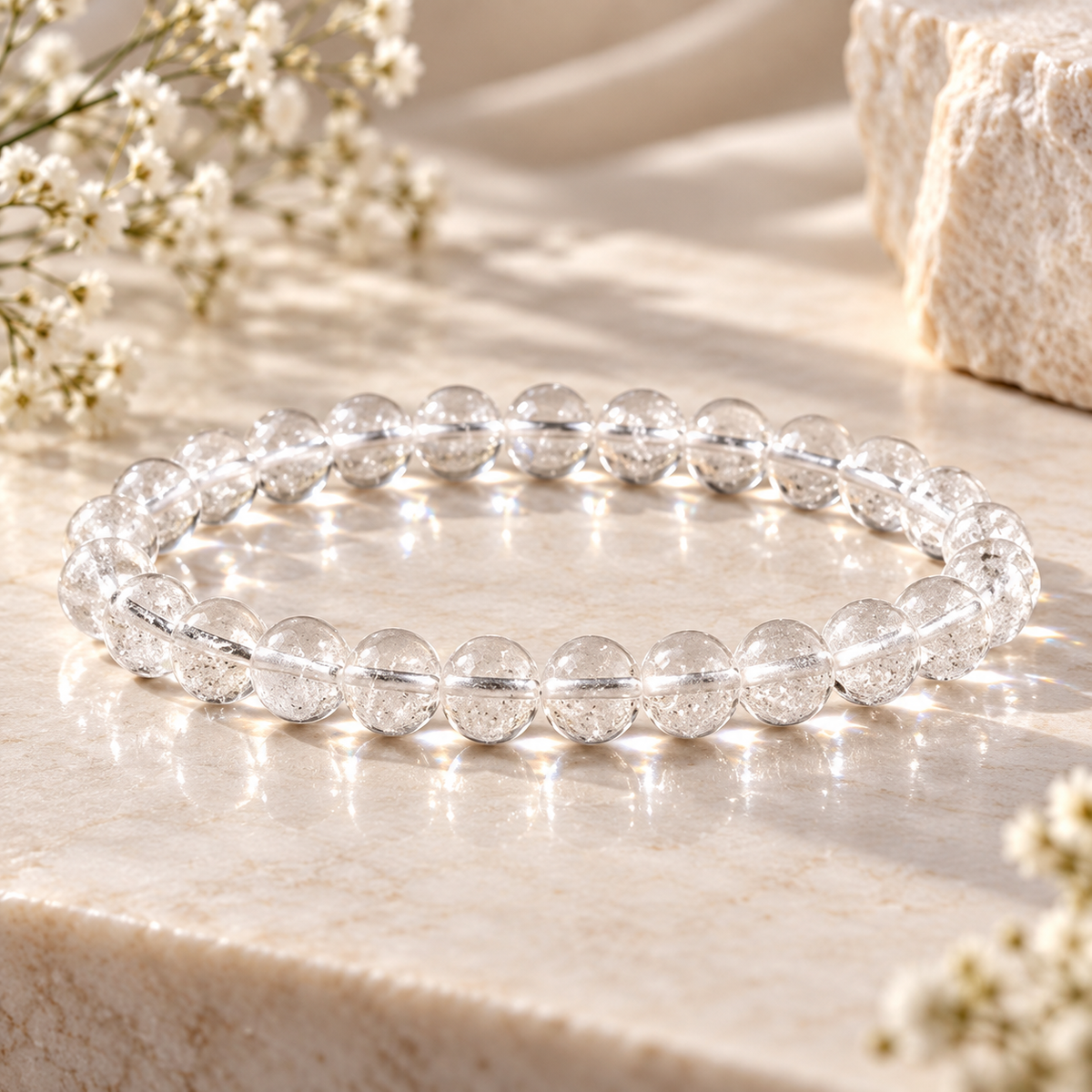 Clear Quartz  Bracelet – 8 mm, 10 mm