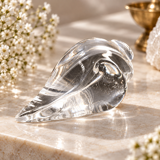 Clear Quartz Shankh