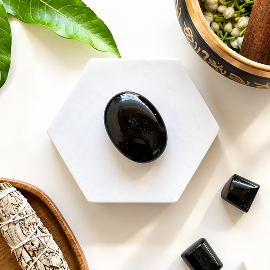 Black Tourmaline Palm Stone