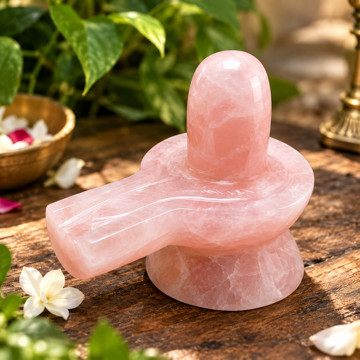 Rose Quartz  Shivling