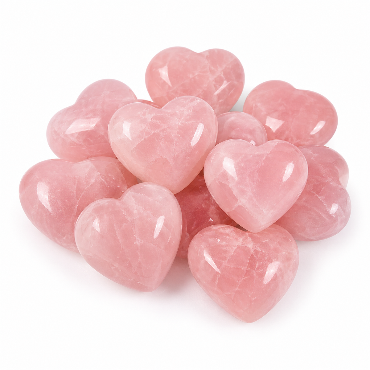 Rose Quartz Heart for Love, Self-Love & Emotional Healing