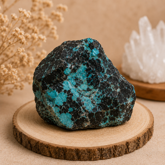 Black Turquoise Raw Stone for Protection & Balance