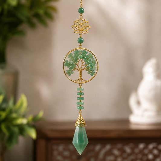 Green Aventurine Hanging for Luck & Prosperity