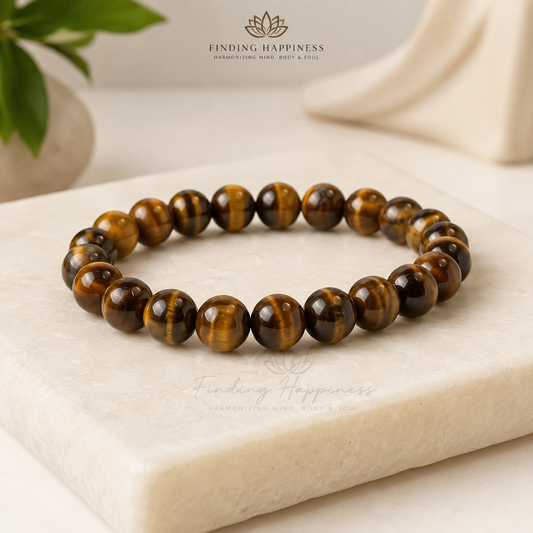 Tiger Eye Bracelet for Confidence, Protection & Positive Energy