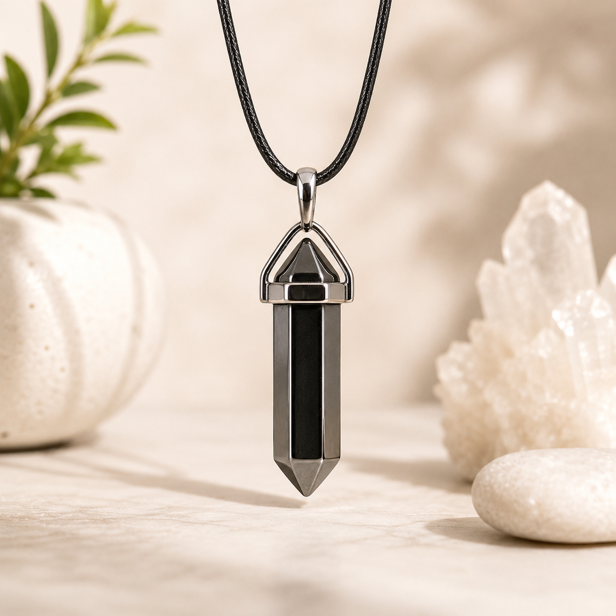 Hematite Pendant for Protection, Grounding & Emotional Balance