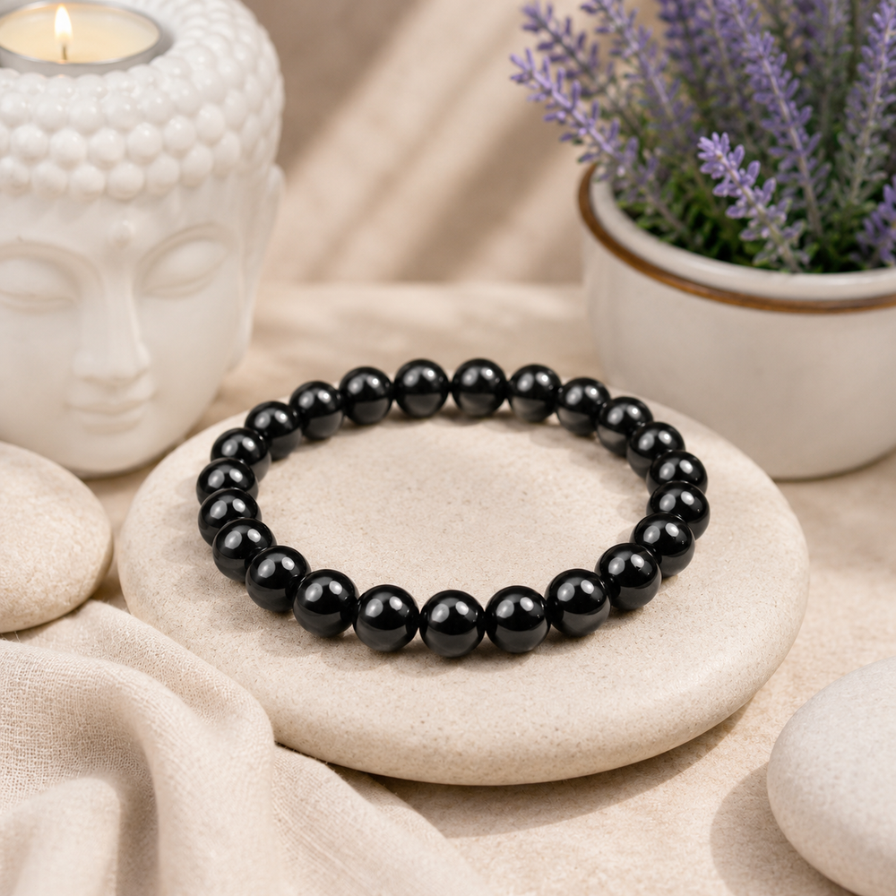 Black Obsidian Bracelet for Protection, Strength & Positive Energy