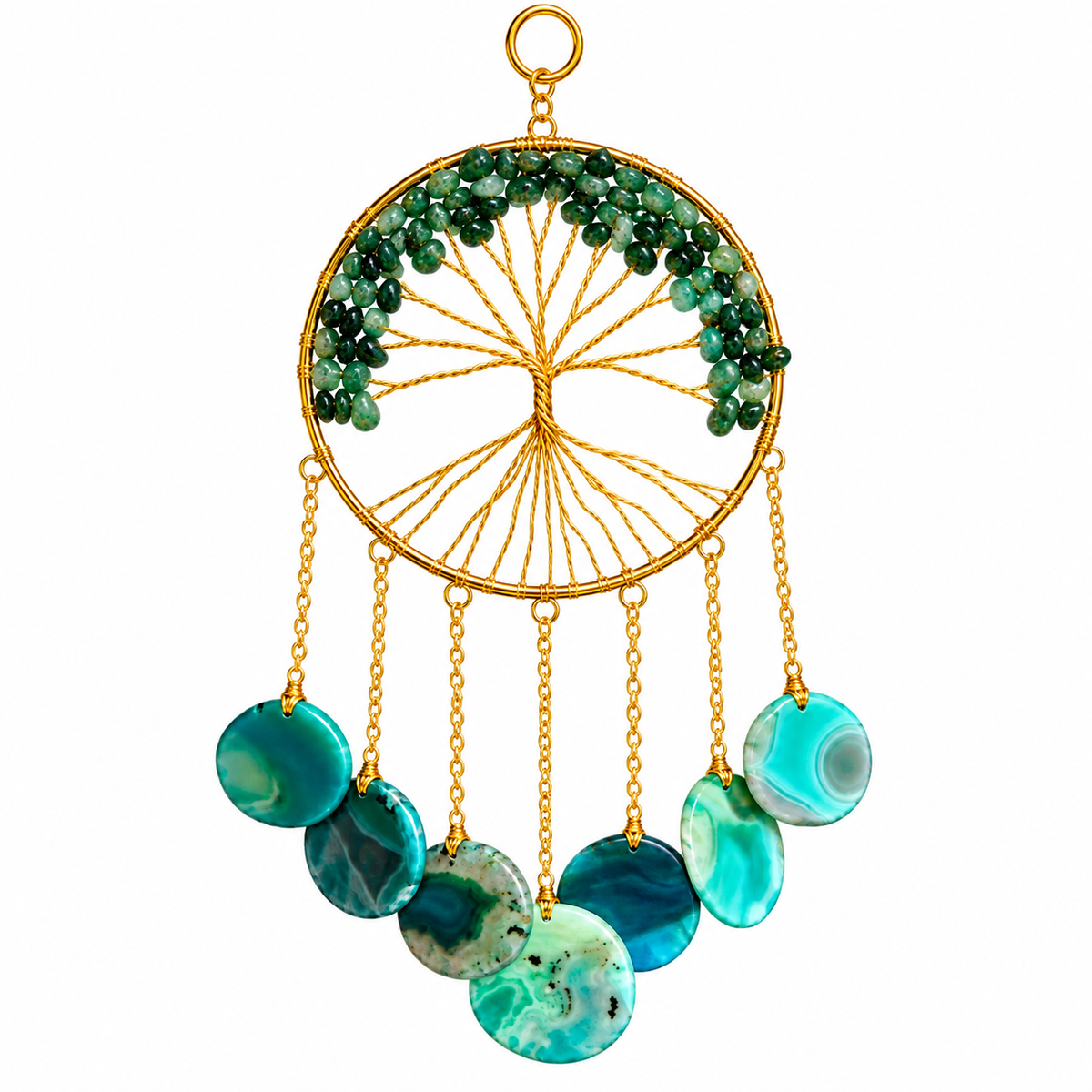 Crystal Wind Chime – Green Aventurine Hanging Décor