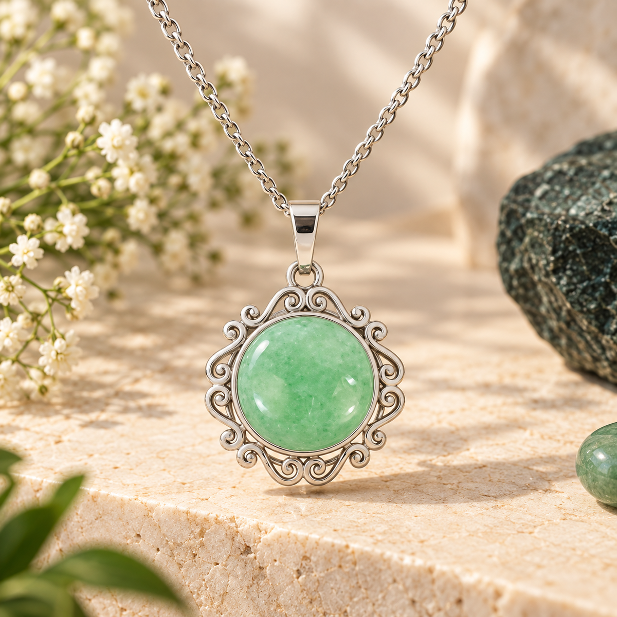 Green Jade (Lucky Stone) Pendant