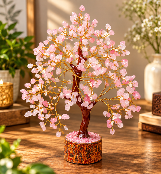 Rose Quartz Crystal Tree